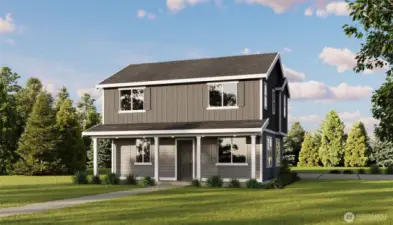 Image is a rendering Photographs are for illustrative purposes only. Features, finishes, interior/exterior colors, landscaping and floorplan shown may vary from actual homes built.