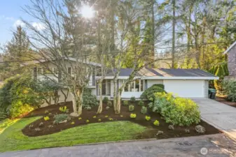 Welcome to this beautifully updated mid-century home, peacefully set on a quiet street with exceptional mid-island convenience.