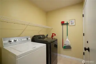 Utility Room with door leading to Garage.