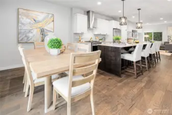 Open Design with beautiful flow from one space to another!