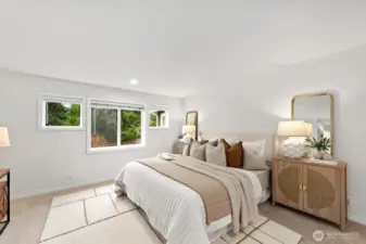 Primary bedroom on upper floor