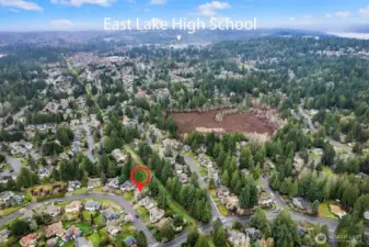 Only a 5 minute drive to Eastlake High School.