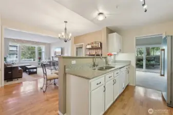 The kitchen can be accessed from dining room and 2nd bedroom (which is currently being used as a multi-purpose space)