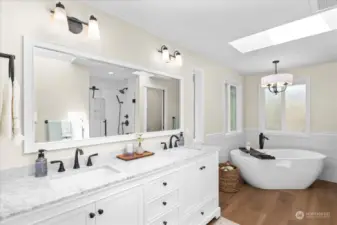 Remodeled spa inspired primary bathroom