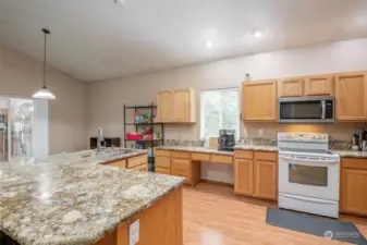 Granite Island Kitchen with Tons of cabinets!
