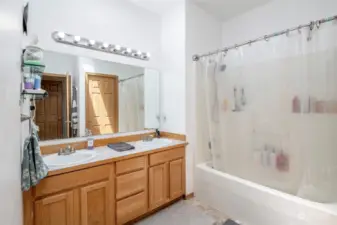 Primary Bathroom with double sinks