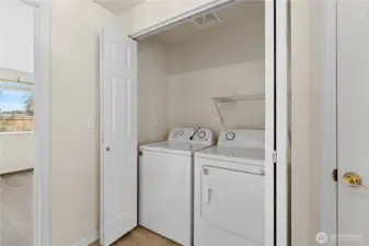 Conveniently located upstairs laundry room