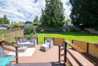 Great space for entertaining and relaxing in your private yard.