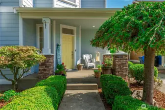 Multiple entrances to front porch.