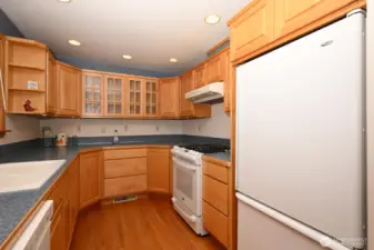 Kitchen with plenty of cabinets.