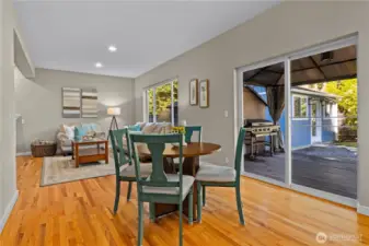 Casual dining and family room just off the kitchen.