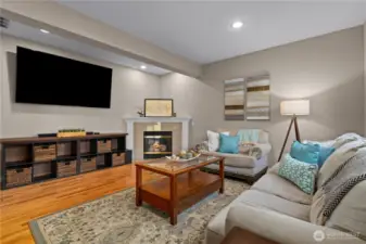 Cozy up to the gas fireplace on those cold winter days.