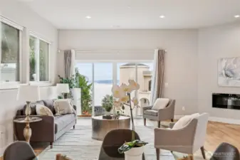 Water views from living room and kitchen!