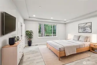 Bedroom with en-suite bathroom.  Virtually Staged.