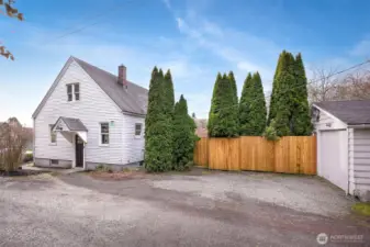 Off street parking right next to the garage which allows for extra cars.