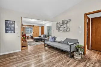 Kitchen Sitting Area/Dining into Living Space