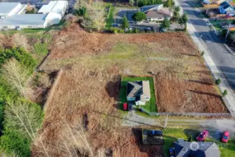 Aerial view drone shots of 4 lots