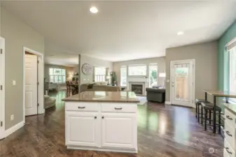 Kitchen Opens to Family Room