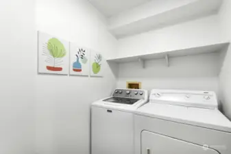 Rare large laundry room! No having to do laundry in a closet here!