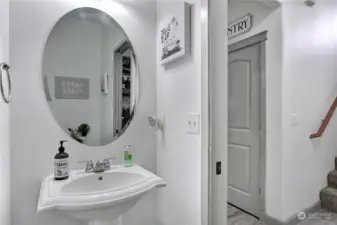 Powder Room On Main Level