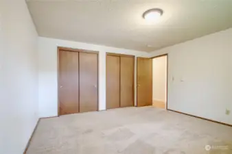 Large Primary Bedroom with Double Closets