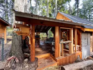 Outdoor summer kitchen.