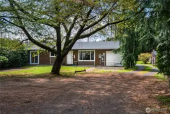 Front view towards home from driveway