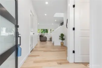 Entrance door to right is for the 1/2 bathroom