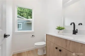 Generous 1/2 bathroom