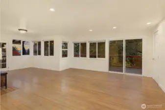 Beautifully refinished wood floors throughout the main level