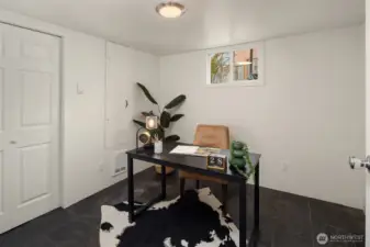 Lower level home office