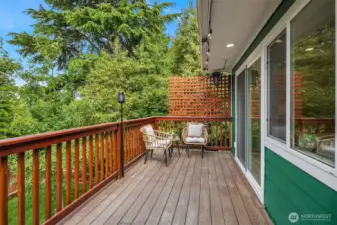 Spacious deck is perfect for grilling, relaxing or entertaining