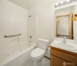 Primary bathroom with jetted tub