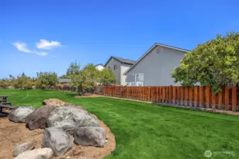 Community park view looking at the back of the home.