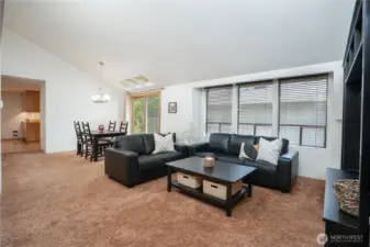 Generously sized formal spaces with tons of natural light
