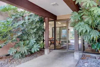 Entry to the lobby of the condo.