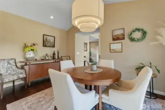 Eating area attached to kitchen
