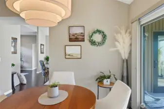 Eating area attached to kitchen