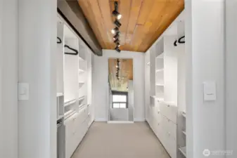 walk in closet with built ins
