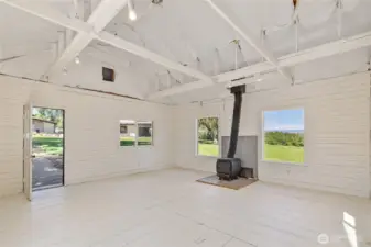 Original schoolhouse on the property that is ideal for creative space