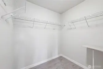 Spacious walk in closet