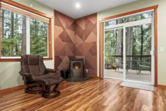 Access the deck and enjoy the view.