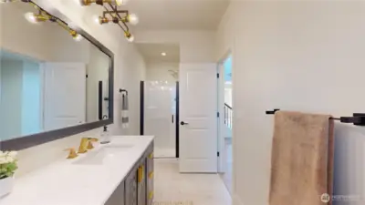 Main floor three-quarter bath.