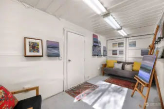 Inside the shipping container, endless possibilities await in this flex space.