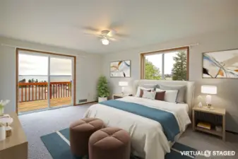 Virtually Staged Primary Bedroom.