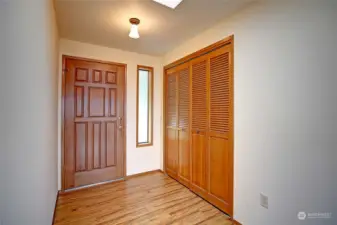 Large entry with huge coat closet!