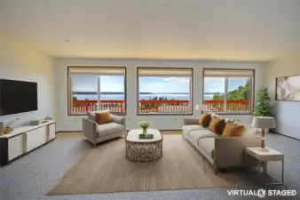 Virtually Staged Living Room.