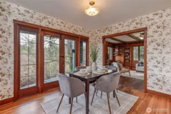Dining room overlooking Chimacum Creek.