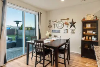 Dining Room with slider to back deck!