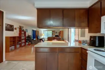 Open concept living and dining area
